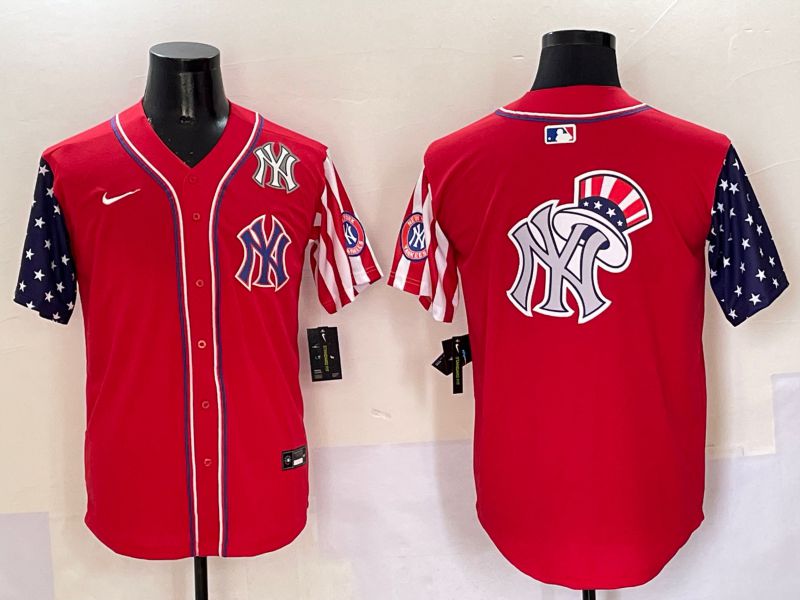Men New York Yankees Blank Red a generation of national flags Jointly Name 2025 Nike MLB Jersey style 26->new york yankees->MLB Jersey